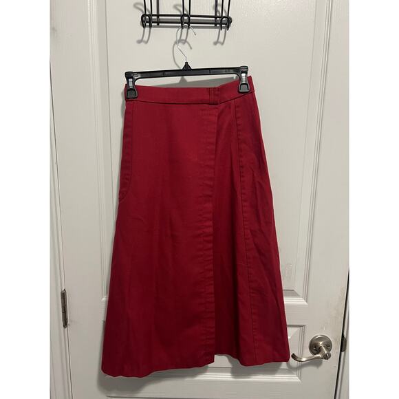 Vintage red wrap skirt - Picture 1 of 5